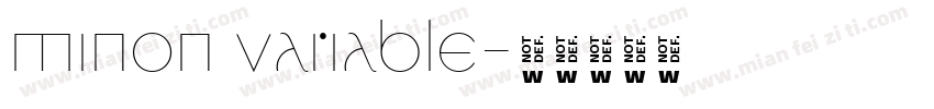 minon variable字体转换
